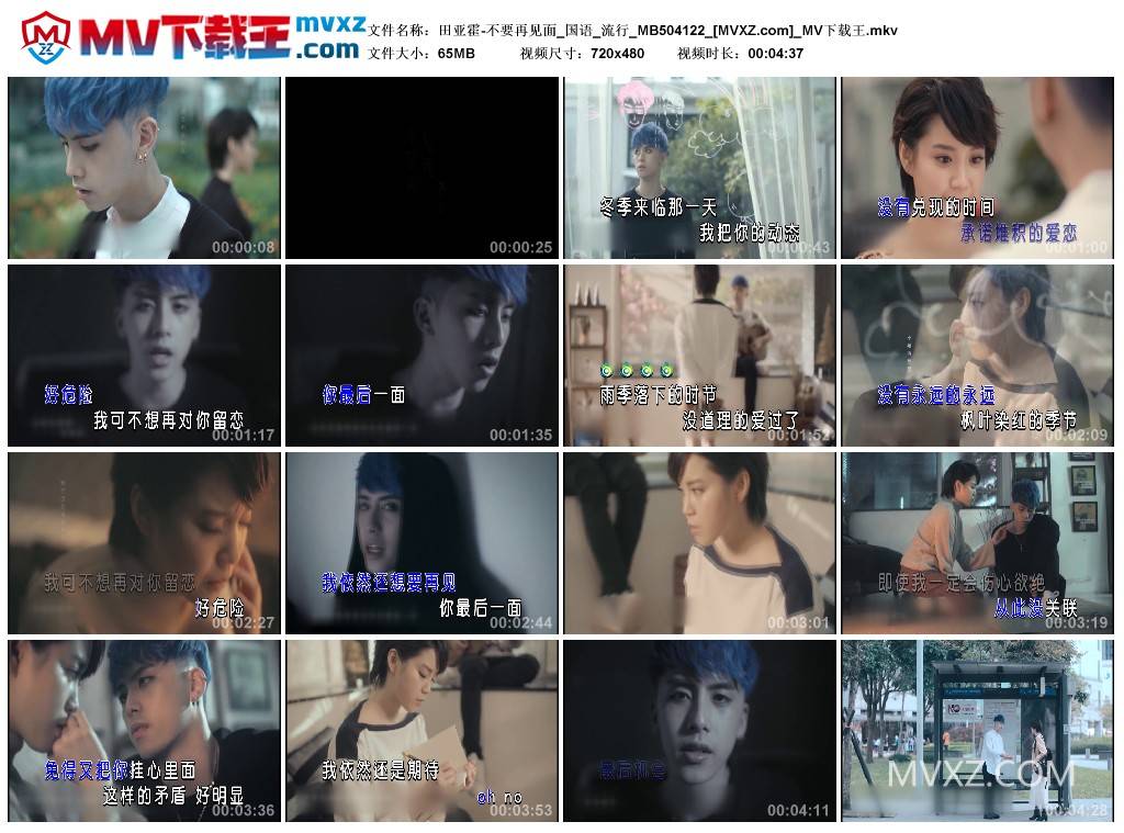 田亚霍-不要再见面_国语_流行_MB504122